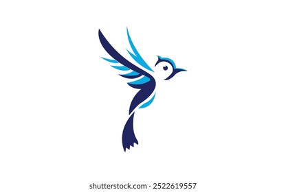 Beautiful flying bird logo design