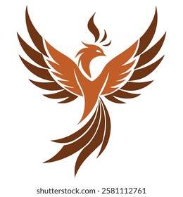 A beautiful flying bird logo vector art illustration