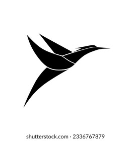 Beautiful flying bird silhouette logo