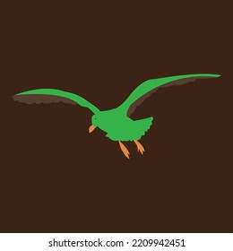 Beautiful Flying Bird Vector Illustration. 