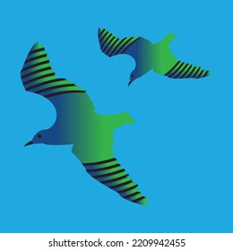 Beautiful Flying Bird Vector Illustration. 