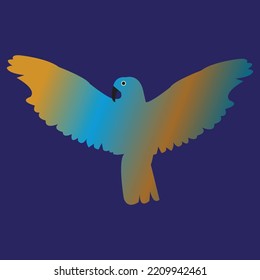 Schöne Vogelvektorgrafik. 