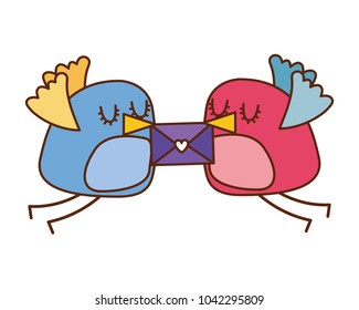 beautiful flying birds with message in beak lovely