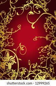 beautiful foliage background, abstract vector