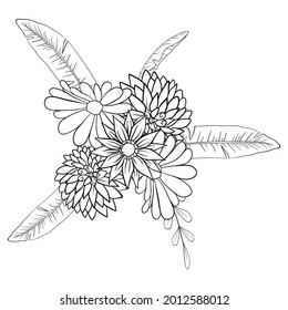 Beautiful Foliage Floral Frame Text Divider with elegant floral Can be used for your wedding, birthday invitation