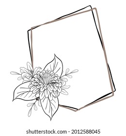 Beautiful Foliage Floral Frame Text Divider with elegant floral Can be used for your wedding, birthday invitation