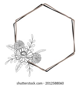 Beautiful Foliage Floral Frame Text Divider with elegant floral Can be used for your wedding, birthday invitation