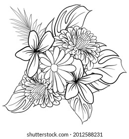 Hermoso Foliage Floral Frame Divisor de texto con elegante floral Puede ser utilizado para su boda, invitación de cumpleaños