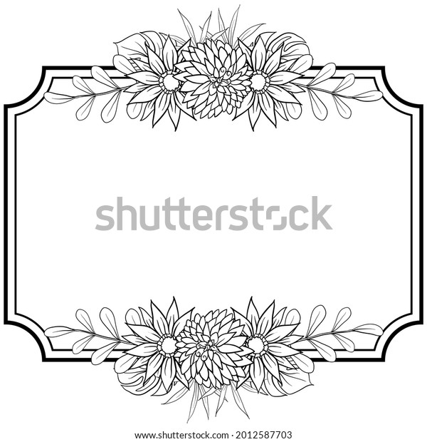 Beautiful Foliage\
Floral Frame Text Divider with elegant floral Can be used for your\
wedding, birthday\
invitation