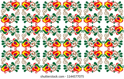 beautiful folk art ,floral decoration
