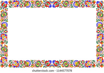 beautiful folk art ,floral decoration