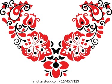 beautiful folk art ,floral decoration