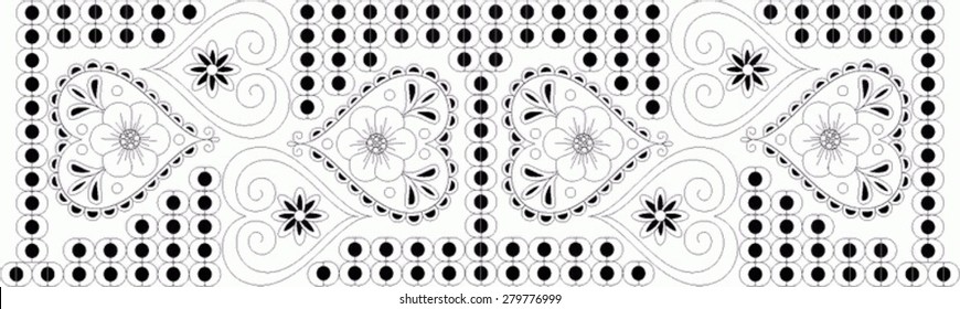 Beautiful folk art motif