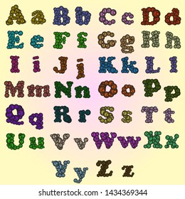Beautiful fonts in a round style