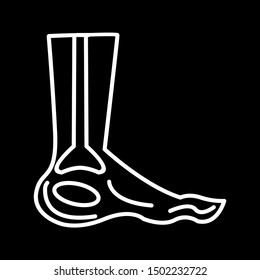 Beautiful foot vector line icon