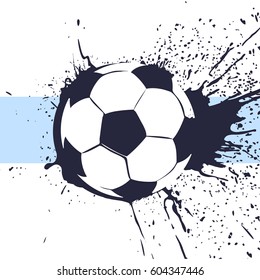 beautiful football ball background with copy space