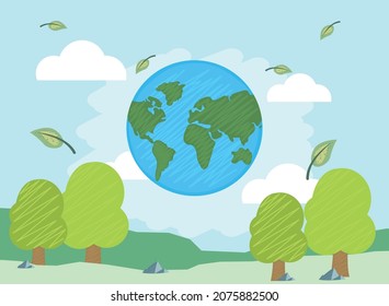 beautiful forest design and world
