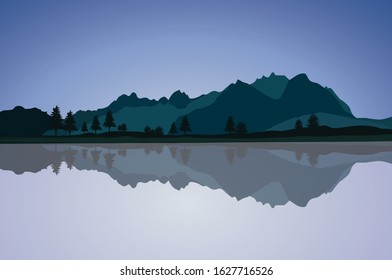 Beautiful forest full pines illustration arts