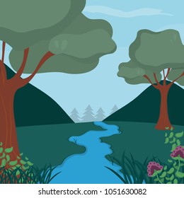 Beautiful forest landscape