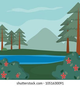 Beautiful forest landscape