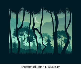 Beautiful forest landscape design with mountains - Shutterstock ID 1753964519