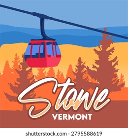 beautiful forest and mountain views in Stowe, Vermont