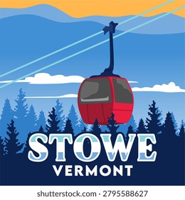 beautiful forest and mountain views in Stowe, Vermont