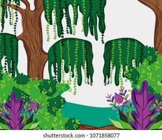 Beautiful forest scenery