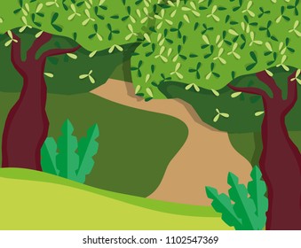 Beautiful forest scenery