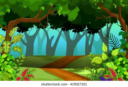 Beautiful Forest You Design Stock Vector (Royalty Free) 419027101 ...