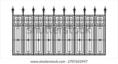 Beautiful forged grilles for decorating streets and squares