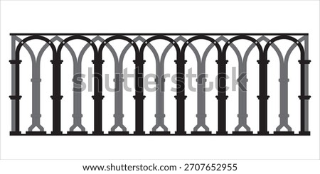 Beautiful forged grilles for decorating streets and squares