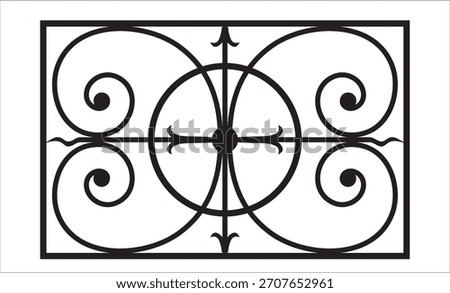 Beautiful forged grilles for decorating streets and squares