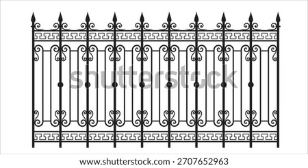 Beautiful forged grilles for decorating streets and squares