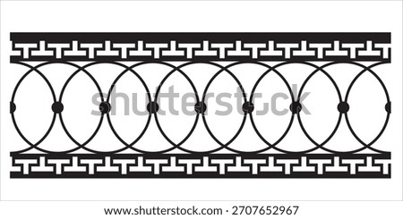 Beautiful forged grilles for decorating streets and squares