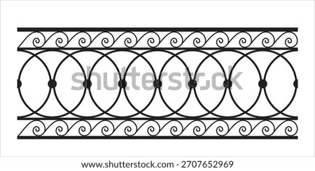 Beautiful forged grilles for decorating streets and squares