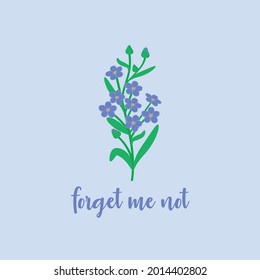 beautiful forget me not flower vector for anything