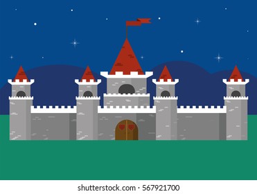 Beautiful Fortress At Night