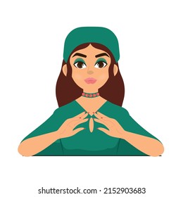 beautiful fortune teller icon isolated