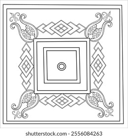 
It is a beautiful four corner design.