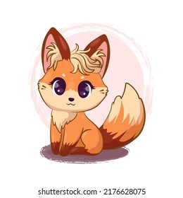 Beautiful Fox Cartoon Character Design