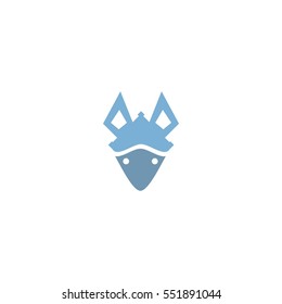Beautiful fox hemlet isolated on a white background.
