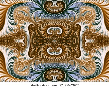 Beautiful fractal. Computer generated image. Fractal background. Abstract spirals. Seamless pattern. Beautiful background for greetings card, flyers, invitation, posters, brochure, banners, calendar.