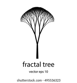 Beautiful Fractal Tree Vector Illustration.Perfect For Background,presentations,logo.