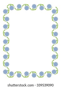 Beautiful frame with abstract floral ornament