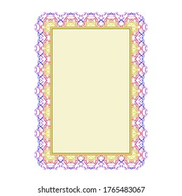 Beautiful Frame with abstract floral ornaments.