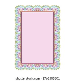 Beautiful Frame with abstract floral ornaments.