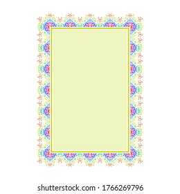 Beautiful Frame with abstract floral ornaments.