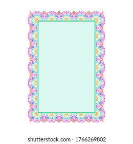 Beautiful Frame with abstract floral ornaments.