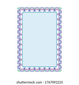 Beautiful Frame with abstract floral ornaments.